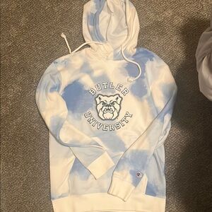 Champion Butler University Blue Tie-Dye Hoodie size Small